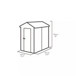 Abri de jardin en résine 2,5m² Premium 46 S gris clair + plancher - Keter