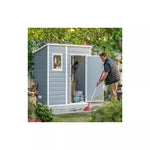 Abri de jardin en résine 2,06m² monopente + plancher gris Keter