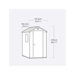 Abri de jardin en résine aspect bois grisé 2,3m² Darwin 46 + plancher - Keter