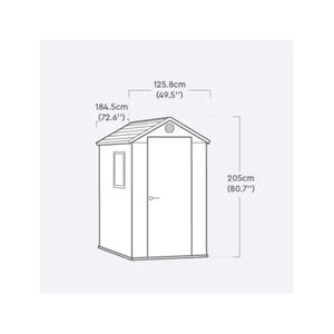 Abri de jardin en résine aspect bois grisé 2,3m² Darwin 46 + plancher - Keter