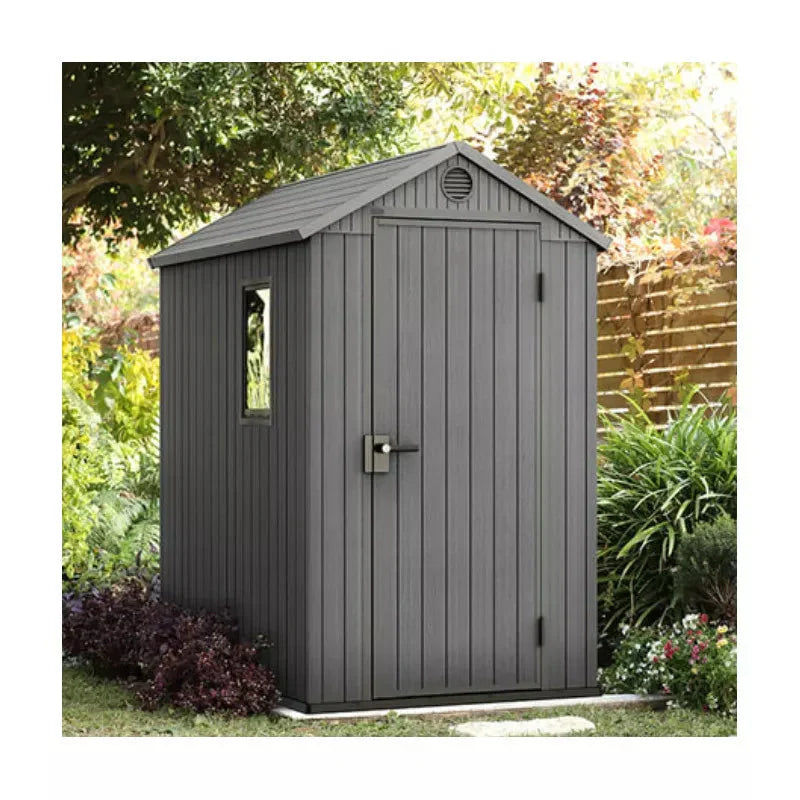 Abri de jardin en résine aspect bois grisé 2,3m² Darwin 46 + plancher - Keter