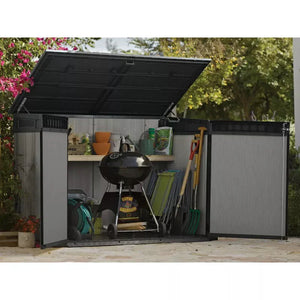 Coffre de jardin en résine brossée Brossium 2100L - Keter