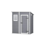 Abri de jardin en résine 2,06m² monopente + plancher gris Keter