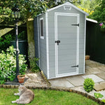 Abri de jardin en résine 2,5m² Premium 46 S gris clair + plancher - Keter