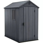 Abri de jardin en résine aspect bois grisé 2,3m² Darwin 46 + plancher - Keter