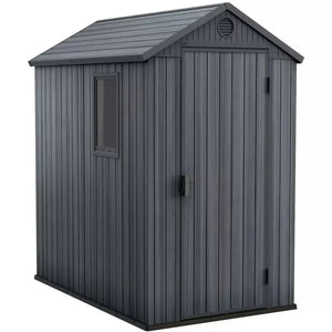 Abri de jardin en résine aspect bois grisé 2,3m² Darwin 46 + plancher - Keter