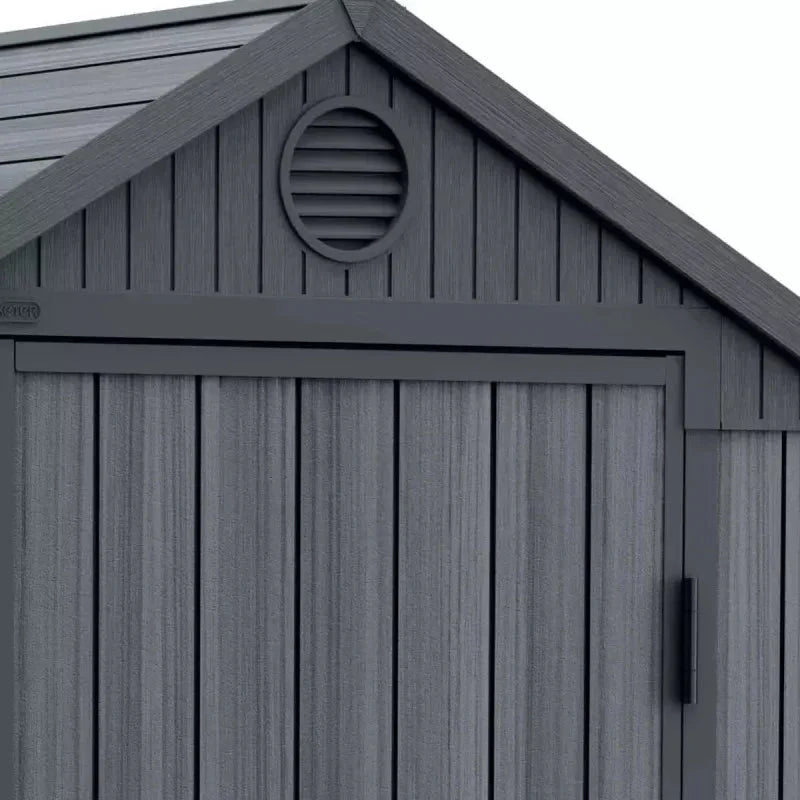 Abri de jardin en résine aspect bois grisé 2,3m² Darwin 46 + plancher - Keter