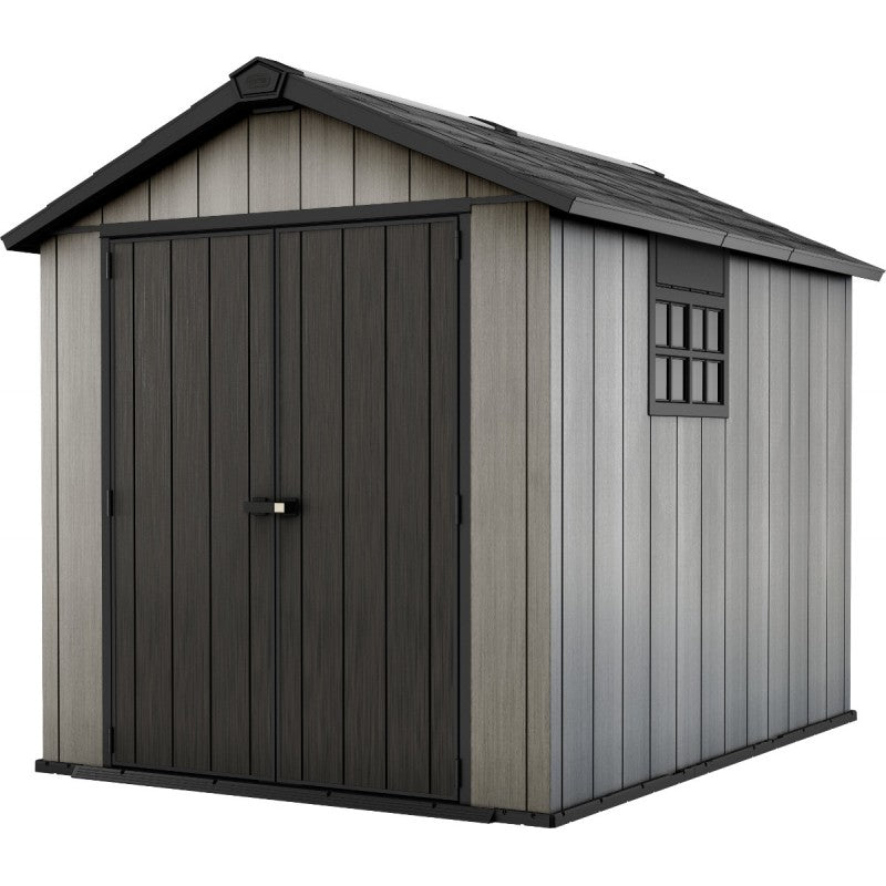 Abri en résine brossée Oakland 759 Brossium 6,6m² - plancher - Keter