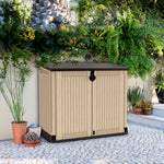 Coffre en résine multifonctionnel 880L - beige - Keter